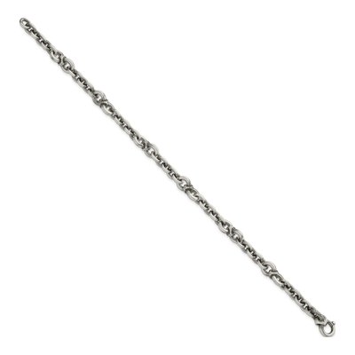 Men's Sterling Silver 7.4mm Black Ruthenium Bracelet – view 3