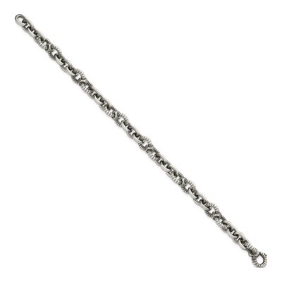 Men's Sterling Silver 8.5mm Black Ruthenium Link Bracelet – view 3