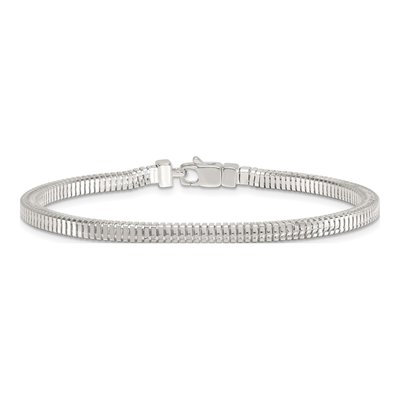 Sterling Silver 3.5mm Square Snake Chain Bracelet – view 4