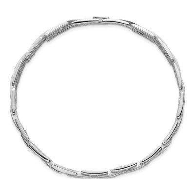 Sterling Silver CZ Link Bracelet – view 5