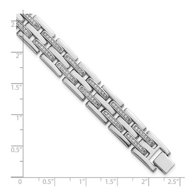 Sterling Silver CZ Link Bracelet – view 6