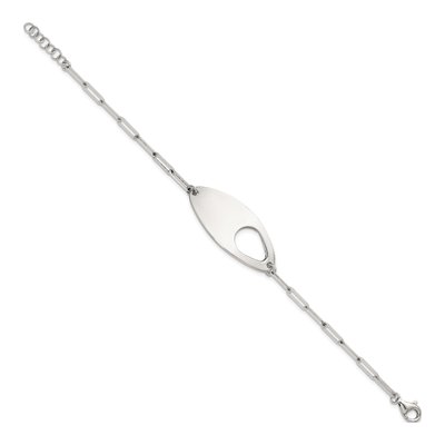 Sterling Silver 3.1mm Paperclip Chain Bracelet – view 3