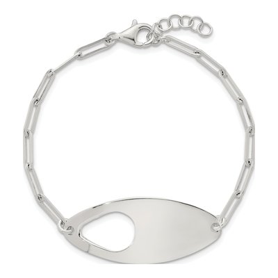 Sterling Silver 3.1mm Paperclip Chain Bracelet – view 5