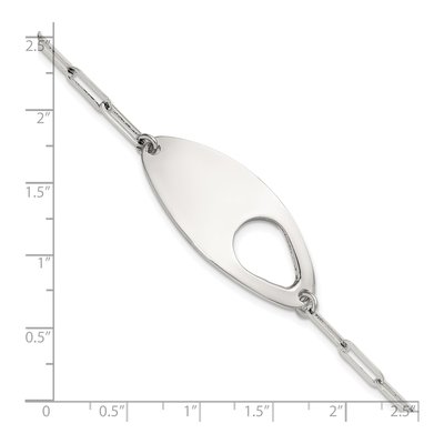 Sterling Silver 3.1mm Paperclip Chain Bracelet – view 6