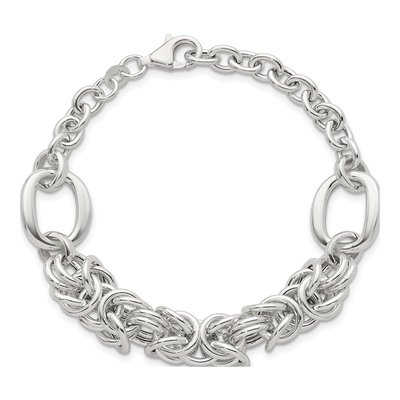 Sterling Silver Byzantine Bracelet – view 5