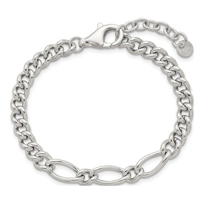 Sterling Silver 6.1mm Curb Chain Bracelet – view 5