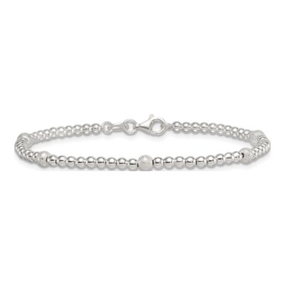 Sterling Silver Beaded Station Bracelet – view 4
