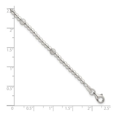 Sterling Silver Beaded Station Bracelet – view 6
