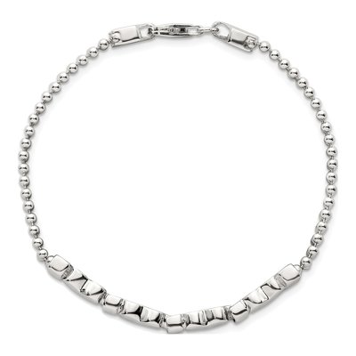 Sterling Silver 4-Hearts Beaded Bracelet – view 5