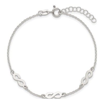 Sterling Silver Infinity Bracelet – view 5