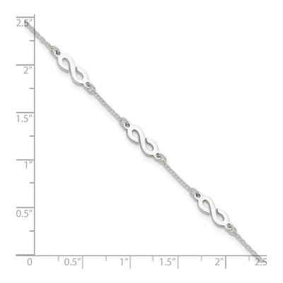 Sterling Silver Infinity Bracelet – view 6