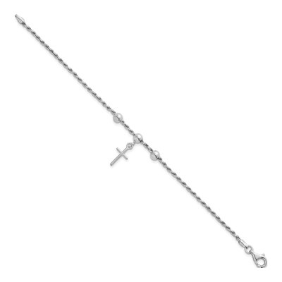 Sterling Silver Cross Dangle Bracelet – view 3