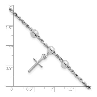Sterling Silver Cross Dangle Bracelet – view 6