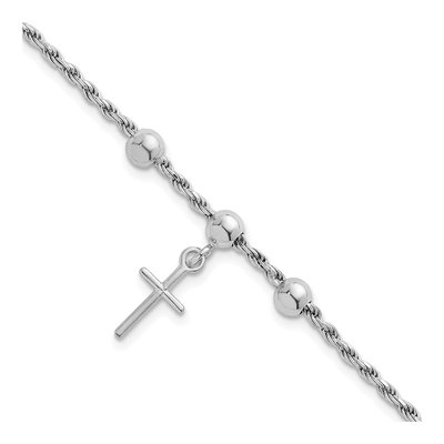 Sterling Silver Cross Dangle Bracelet