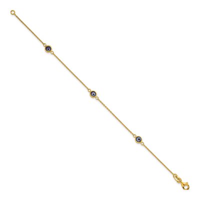 Gold-Plated Sterling Silver Evil Eye Bracelet – view 3