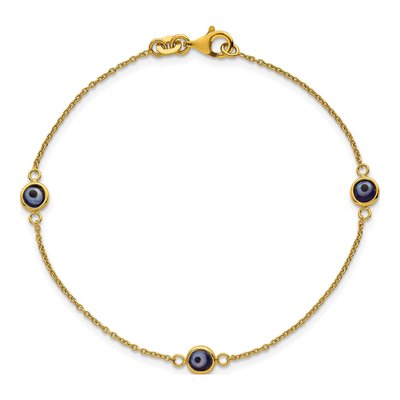 Gold-Plated Sterling Silver Evil Eye Bracelet – view 5