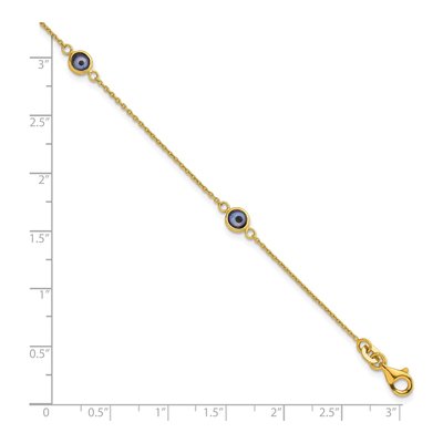 Gold-Plated Sterling Silver Evil Eye Bracelet – view 6