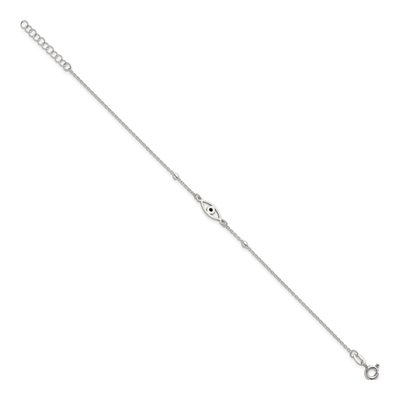 Sterling Silver Evil Eye Beaded Bracelet – view 3