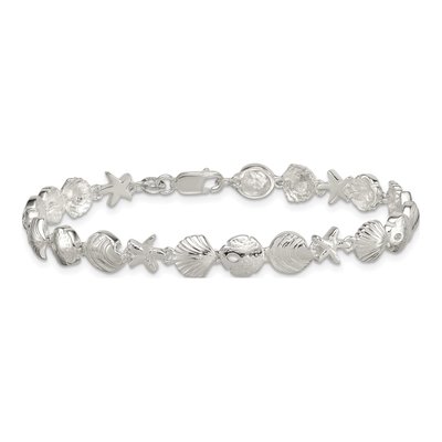 Sterling Silver Starfish Sea Shell Bracelet – view 4
