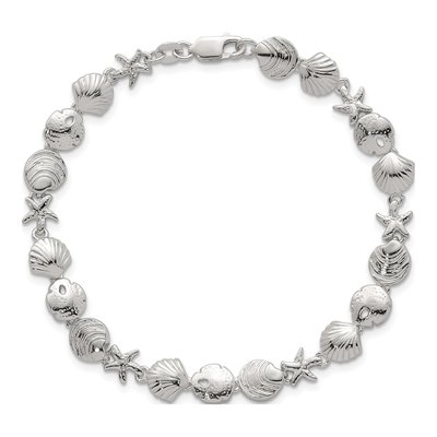 Sterling Silver Starfish Sea Shell Bracelet – view 5
