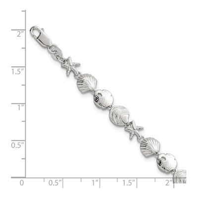 Sterling Silver Starfish Sea Shell Bracelet – view 6