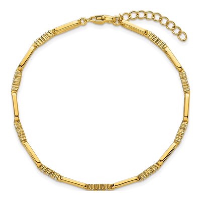 Gold-Plated Sterling Silver CZ Paperclip Bracelet – view 5
