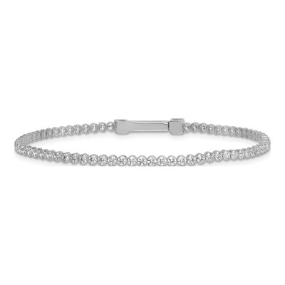 Sterling Silver CZ Tennis Bracelet – view 4