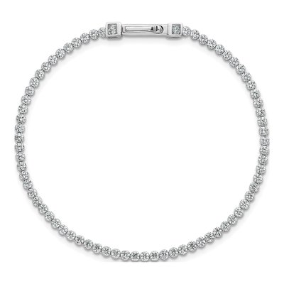 Sterling Silver CZ Tennis Bracelet – view 5