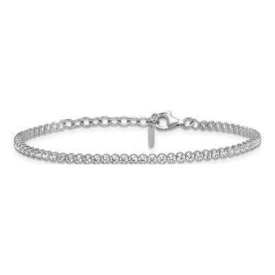 Sterling Silver CZ Tennis Bracelet – view 4