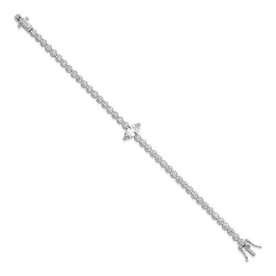Sterling Silver CZ Fancy Bracelet – view 3