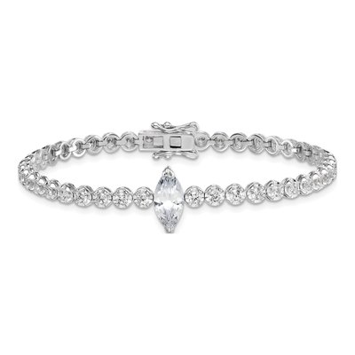 Sterling Silver CZ Fancy Bracelet – view 4