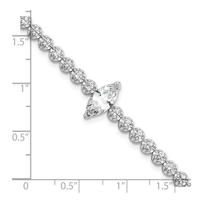 Sterling Silver CZ Fancy Bracelet – view 6
