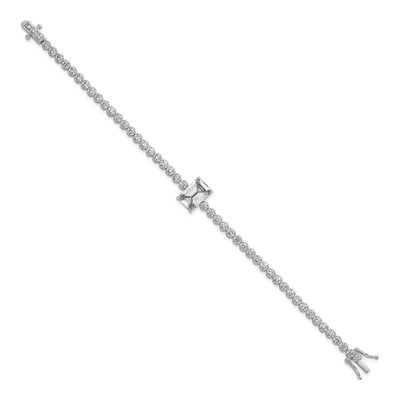 Sterling Silver CZ Tennis Bracelet – view 3