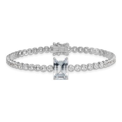 Sterling Silver CZ Tennis Bracelet – view 4