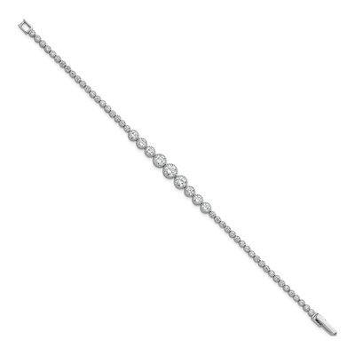 Sterling Silver CZ Tennis Bracelet – view 3