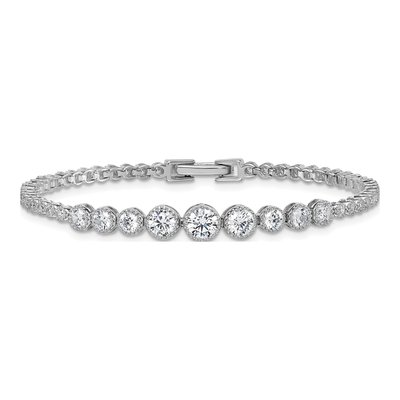 Sterling Silver CZ Tennis Bracelet – view 4