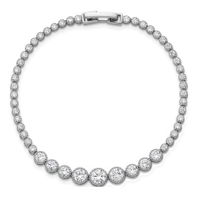Sterling Silver CZ Tennis Bracelet – view 5