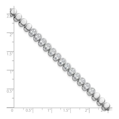 Sterling Silver CZ Bezel Bracelet – view 6