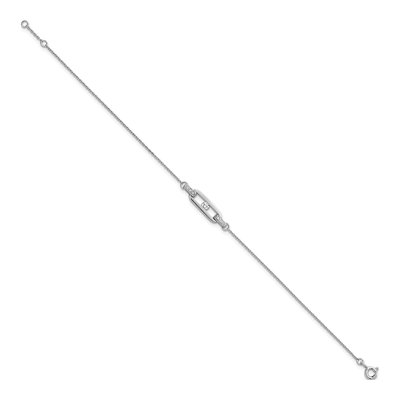Sterling Silver CZ Oval Link Bracelet – view 3