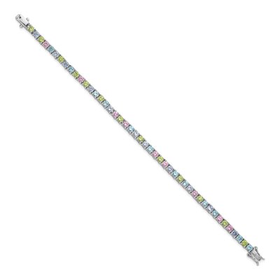 Sterling Silver CZ Pastel Bracelet – view 3