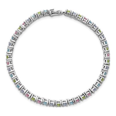 Sterling Silver CZ Pastel Bracelet – view 5