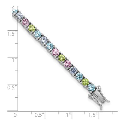 Sterling Silver CZ Pastel Bracelet – view 7