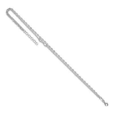 Sterling Silver Infinity Double Strand Anklet – view 6