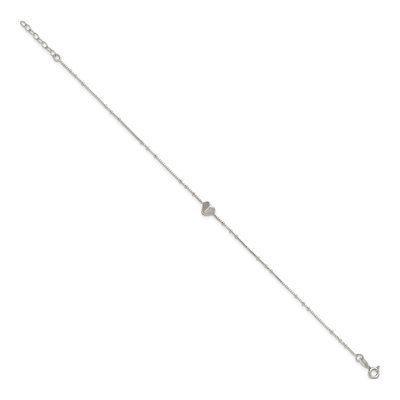 Sterling Silver Heart Anklet – view 3