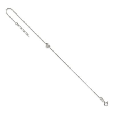 Sterling Silver Heart Anklet – view 6