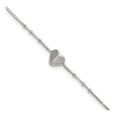 Sterling Silver Heart Anklet