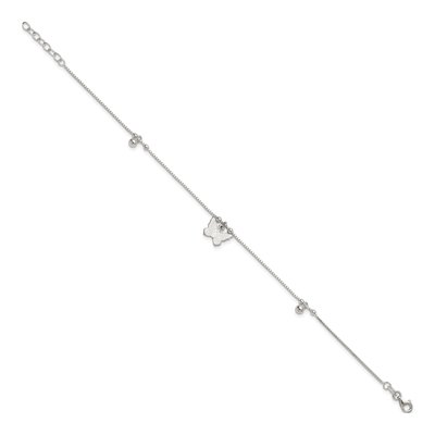 Sterling Silver Beaded Butterfly Anklet – view 3