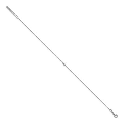 Sterling Silver Cross Anklet – view 3