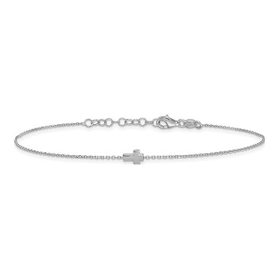 Sterling Silver Cross Anklet – view 4