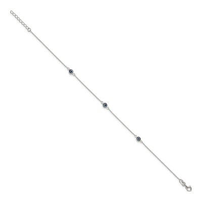 Sterling Silver Evil Eye Anklet – view 3
